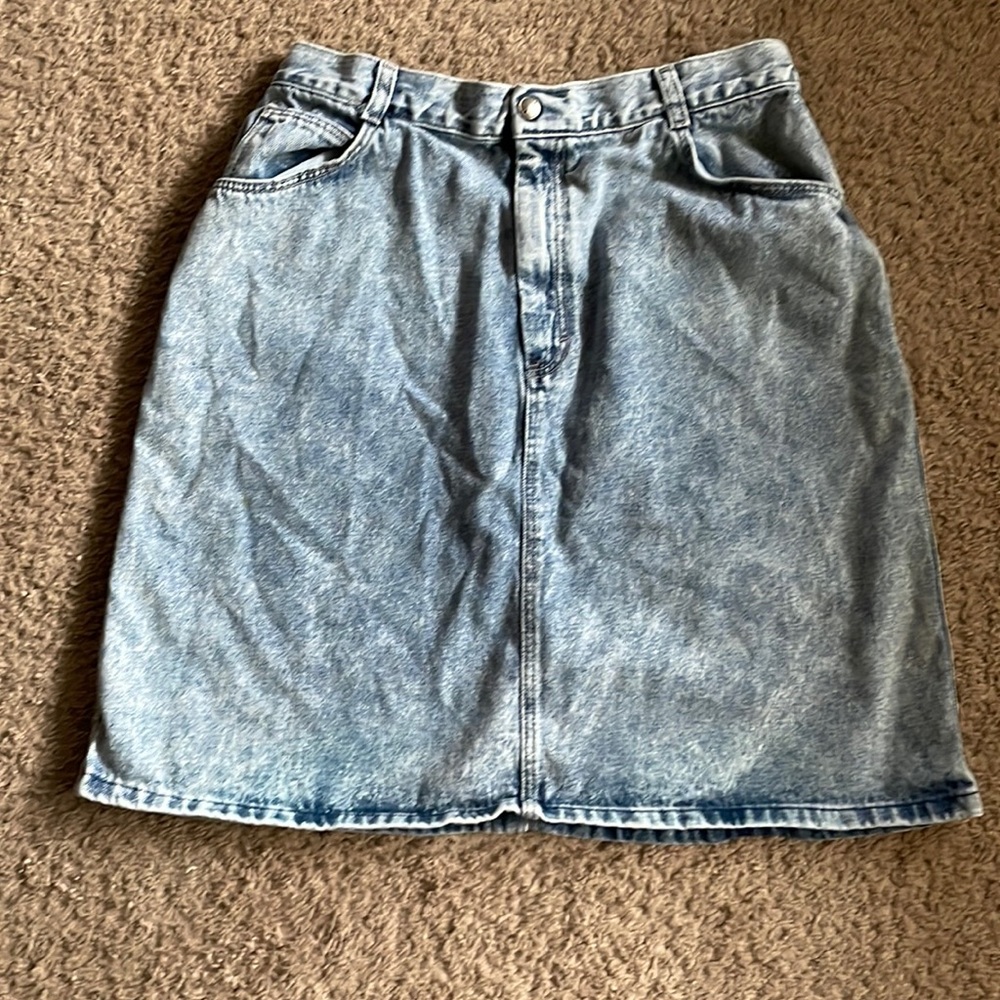 Pizzazz Denim Acid Wash Skirt